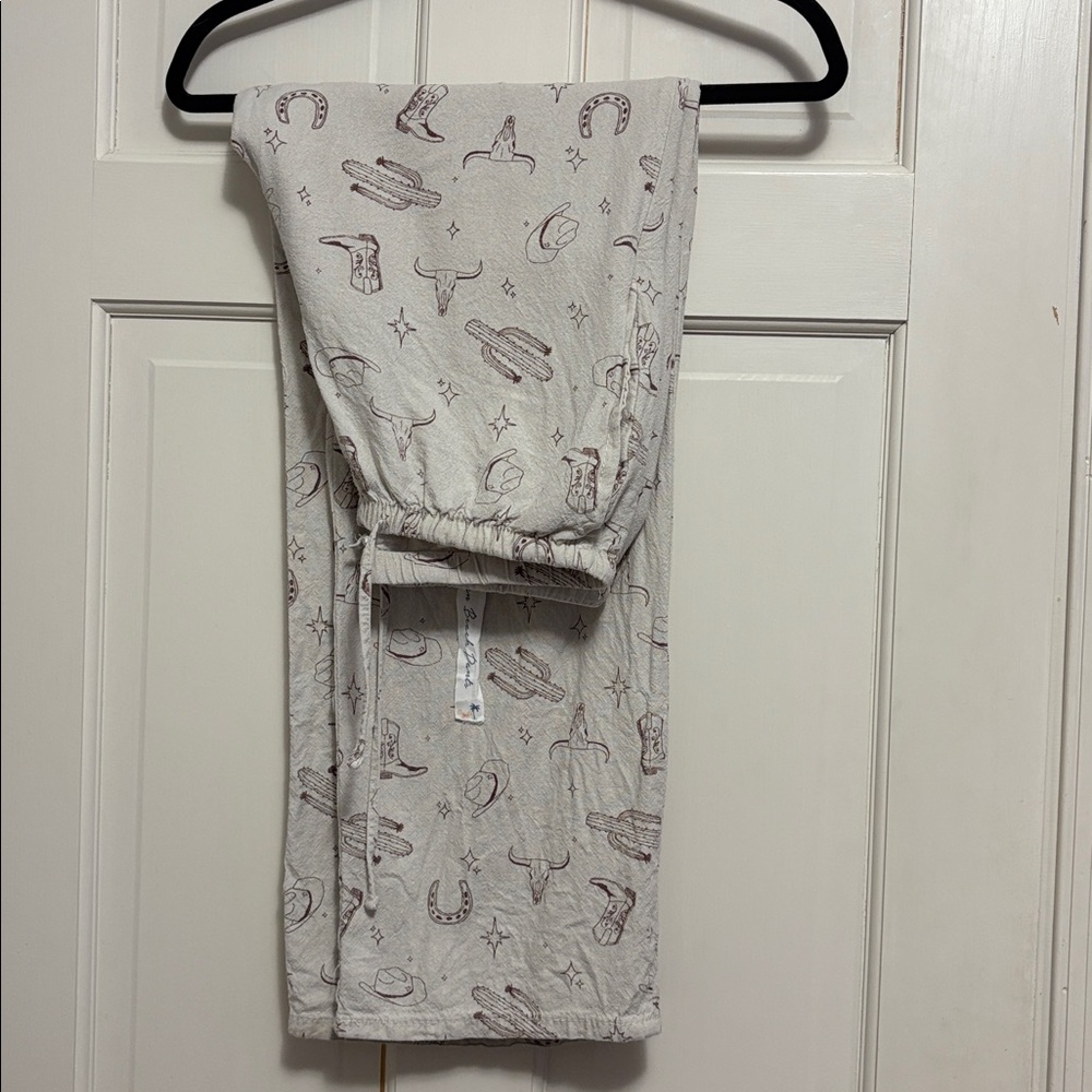 Cali 1850 linen beach pants Cowgirl Western print